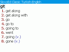 SlovoEd Classic English-Turkish & Turkish-English Dictionary for BlackBerry