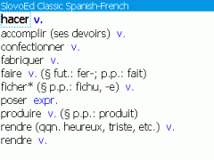 SlovoEd Classic French-Spanish & Spanish-French Dictionary for BlackBerry