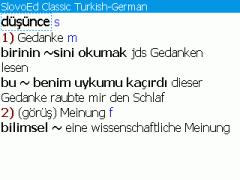 SlovoEd Classic German-Turkish & Turkish-German Dictionary for BlackBerry