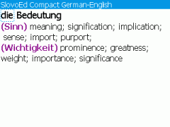 SlovoEd Compact English-German & German-English Dictionary for BlackBerry