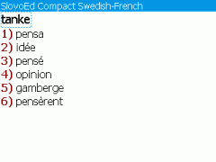 SlovoEd Compact French-Swedish & Swedish-French Dictionary for BlackBerry
