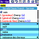 SlovoEd Compact German-French & French-German dictionary for Palm OS