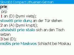SlovoEd Compact German-Lithuanian & Lithuanian-German Dictionary for BlackBerry