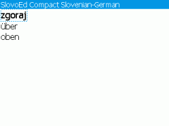 SlovoEd Compact German-Slovenian & Slovenian-German Dictionary for BlackBerry