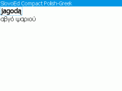 SlovoEd Compact Greek-Polish & Polish-Greek Dictionary for BlackBerry