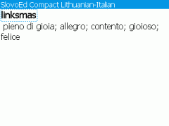 SlovoEd Compact Italian-Lithuanian & Lithuanian-Italian Dictionary for BlackBerry