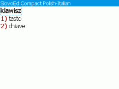 SlovoEd Compact Italian-Polish & Polish-Italian Dictionary for BlackBerry