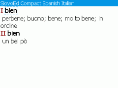SlovoEd Compact Italian-Spanish & Spanish-Italian Dictionary for BlackBerry