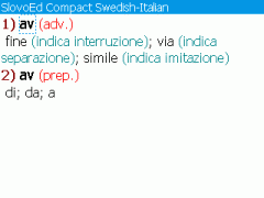 SlovoEd Compact Italian-Swedish & Swedish-Italian Dictionary for BlackBerry