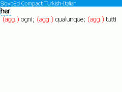 SlovoEd Compact Italian-Turkish & Turkish-Italian Dictionary for BlackBerry