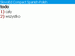 SlovoEd Compact Polish-Spanish & Spanish-Polish Dictionary for BlackBerry