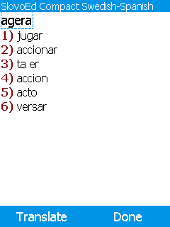 SlovoEd Compact Spanish-Swedish & Swedish-Spanish Dictionary (Java)