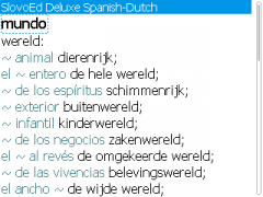 SlovoEd Deluxe Dutch-Spanish & Spanish-Dutch Dictionary for BlackBerry