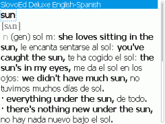 SlovoEd Deluxe English-Spanish & Spanish-English Dictionary for BlackBerry