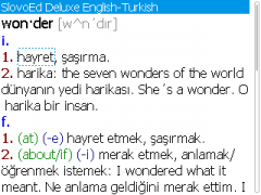 SlovoEd Deluxe English-Turkish & Turkish-English Dictionary for BlackBerry