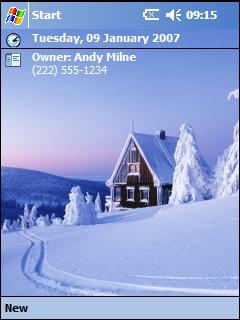 Snowy Retreat AMF Theme for Pocket PC