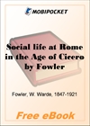Social life at Rome in the Age of Cicero for MobiPocket Reader