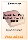 Society for Pure English, Tract 01 (1919) for MobiPocket Reader
