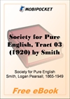 Society for Pure English, Tract 03 (1920) A Few Practical Suggestions for MobiPocket Reader