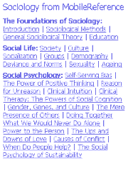 Sociology Quick Study Guide (Palm OS)