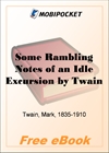 Some Rambling Notes of an Idle Excursion for MobiPocket Reader