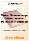 Songs, Sonnets & Miscellaneous Poems for MobiPocket Reader