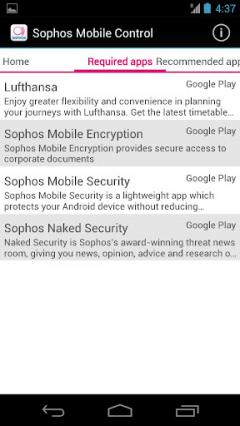 Sophos Mobile Control Client for Android