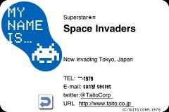 Space Invaders Business Cards