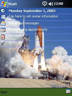 Space Shuttle Atlantis Launch v1 BJH Theme for Pocket PC