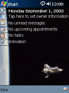Space Shuttle Challenger BJH Theme for Pocket PC