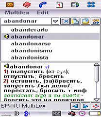 Spanish-Russian MultiLex dictionary (UIQ2.x)