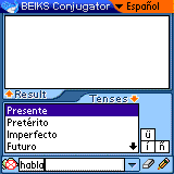 Spanish Verbs Conjugator for Palm OS