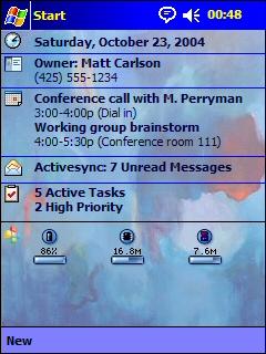 Spb Abstract Blue Ext Theme for Pocket PC