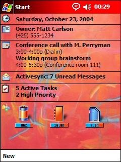 Spb Abstract Red Ext Theme for Pocket PC