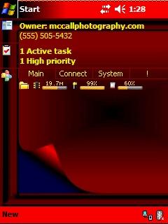 Spb Red2Black Ext Theme for Pocket PC