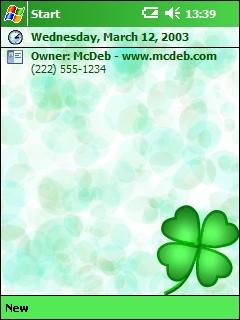 St Patricks Day Theme for Pocket PC