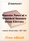 Staccato Notes of a Vanished Summer for MobiPocket Reader
