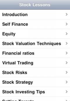 Stock Market Lessons (iPhone)
