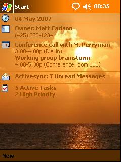Sunset EE Theme for Pocket PC