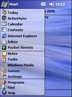 Sweeping Current bb Theme for Pocket PC