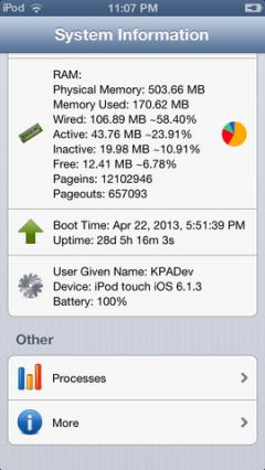 System Information for iPhone/iPad