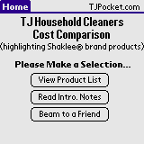 TJ Household Cleaners Cost Comparison
