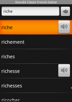 Talking SlovoEd Classic French-Italian & Italian-French Dictionary for Android