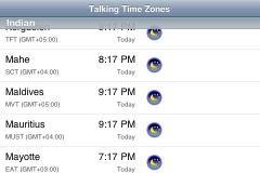 Talking Time Zones w/map