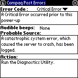 TealInfoDB: Compaq Post Errors
