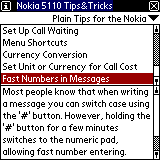 TealInfoDB: Nokia 5110 Tips & Tricks