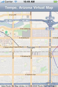 Tempe, Arizona Virtual Map