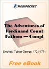 The Adventures of Ferdinand Count Fathom for MobiPocket Reader