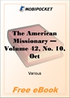 The American Missionary - Volume 42, No. 10, October, 1888 for MobiPocket Reader