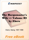The Burgomaster's Wife - Volume 03 for MobiPocket Reader